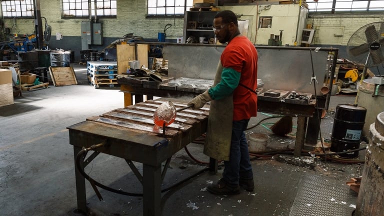 Metal Smith. photo by Kreg Holt/NYCEDC. Metal Smith. photo by Kreg Holt/NYCEDC.