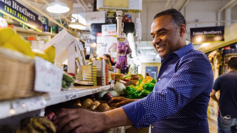 Luna Brothers Fruit Plaza. Photo by Kreg Holt/NYCEDC. Luna Brothers Fruit Plaza. Photo by Kreg Holt/NYCEDC.