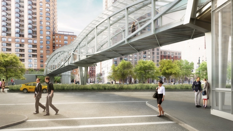 NYCEDC To Install Brand New Pedestrian Bridge on West Thames Street in Lower Manhattan