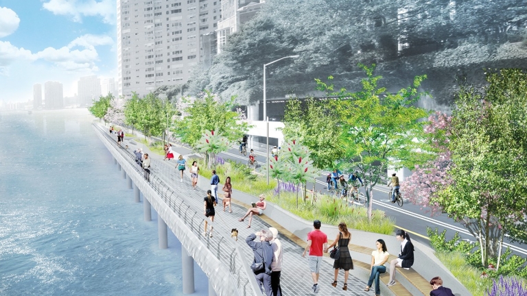 Manhattan Waterfront Greenway. Visualization by NYCEDC.