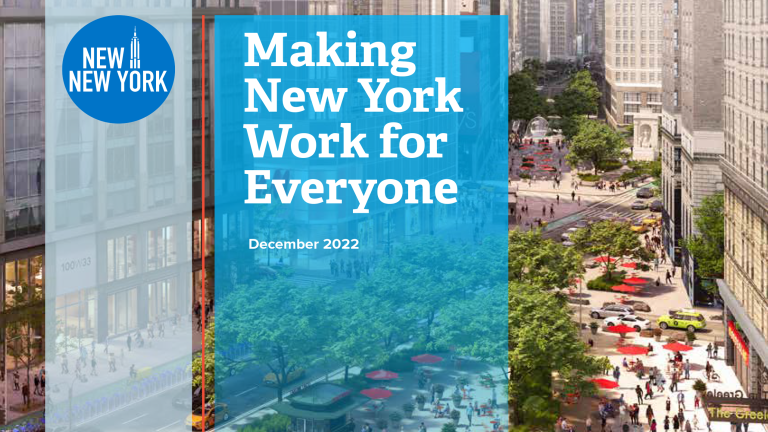 Cover of “‘New’ New York: Making New York Work for Everyone.” Credit: “New” New York Panel.