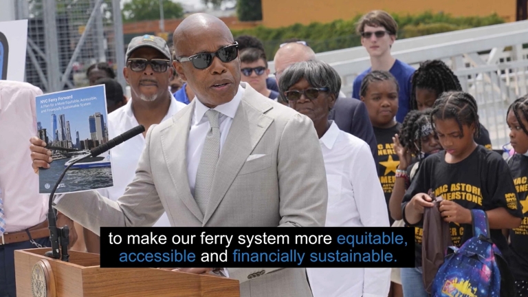 Mayor Eric Adams announces NYC Ferry Forward