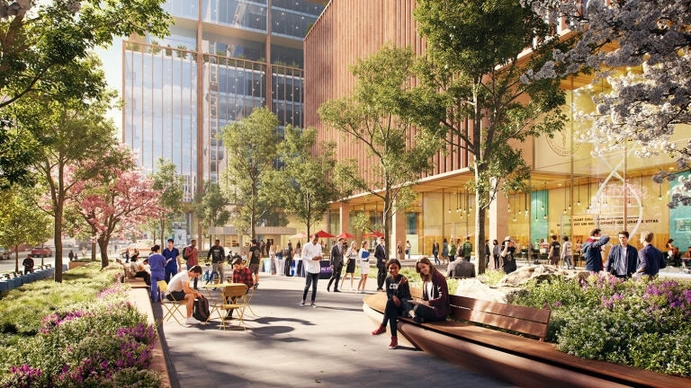 Rendering of the SPARC Kips Bay building entryway. Credit: SOM/ Miysis. Rendering of the SPARC Kips Bay building entryway. Credit: SOM/ Miysis.