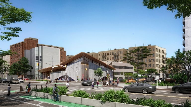 Rendering of the new Grand Concourse entrance of The Bronx Museum. Courtesy of Marvel.