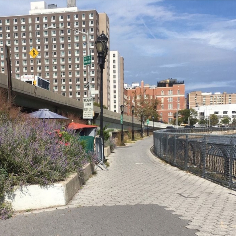 107th Street Bobby Wagner Walk  pathway along waterfront