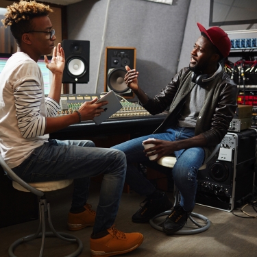 Artists in Recording Studio