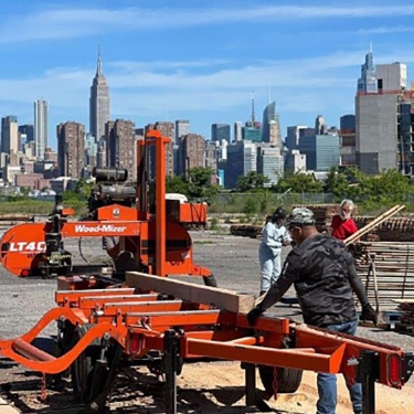 People scrap wood recycling with the Brooklyn  Wood reuse pilot program