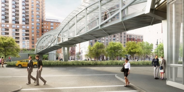 NYCEDC To Install Brand New Pedestrian Bridge on West Thames Street in Lower Manhattan
