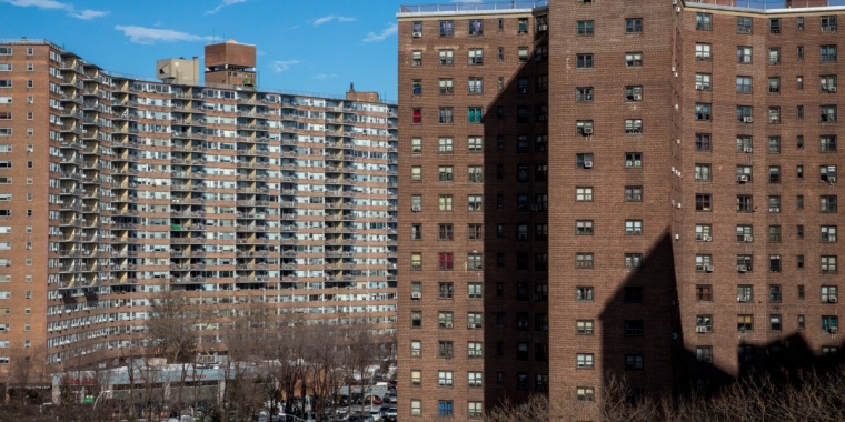 The JLLT-New York partnership involves vetting proptech vendors for new york city housing authority properties such as the Alfred E. Smith houses on the lower east side. Photo: Andrew Aitchison / In pictures via Getty Images.