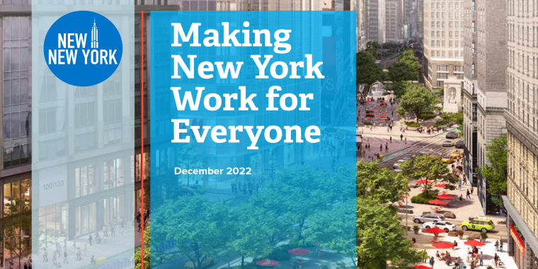 Cover of “‘New’ New York: Making New York Work for Everyone.” Credit: “New” New York Panel.