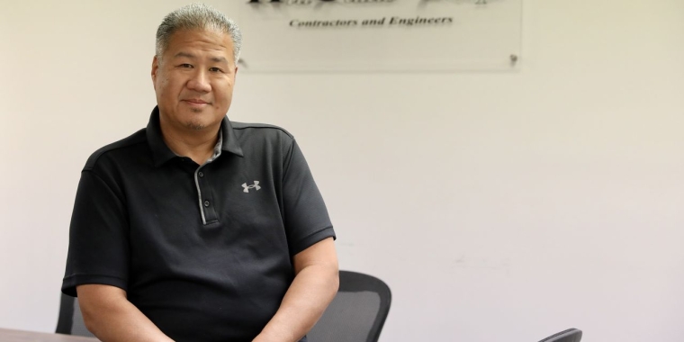 Owner of Hui Catao Corp. Philip Hui in his office in Princes bay