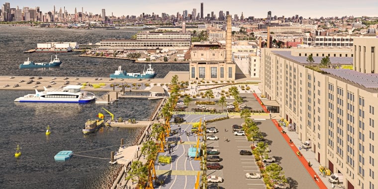 Rending of future “Climate Innovation Hub at Brooklyn Army Terminal”
