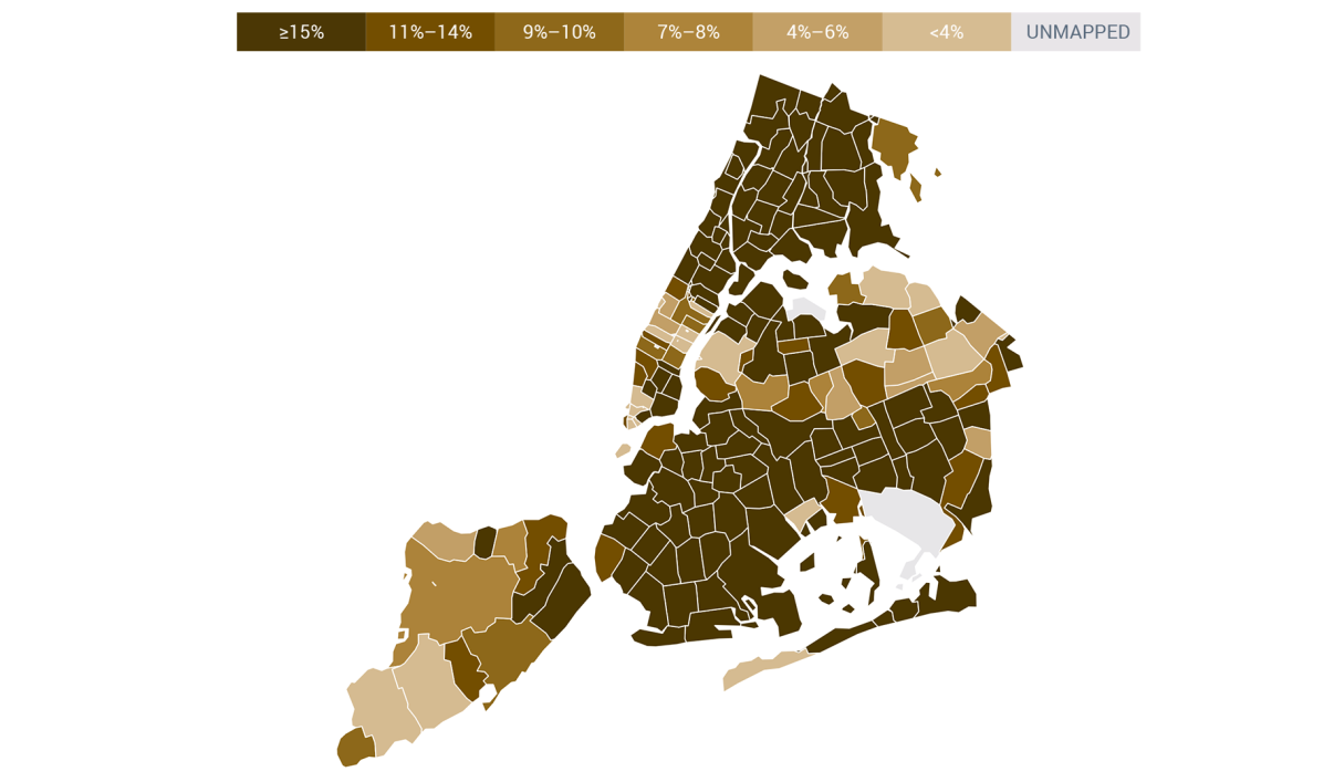 In Most NYC Zip Codes, More That 15 Percent of Residents Are Credit Invisible