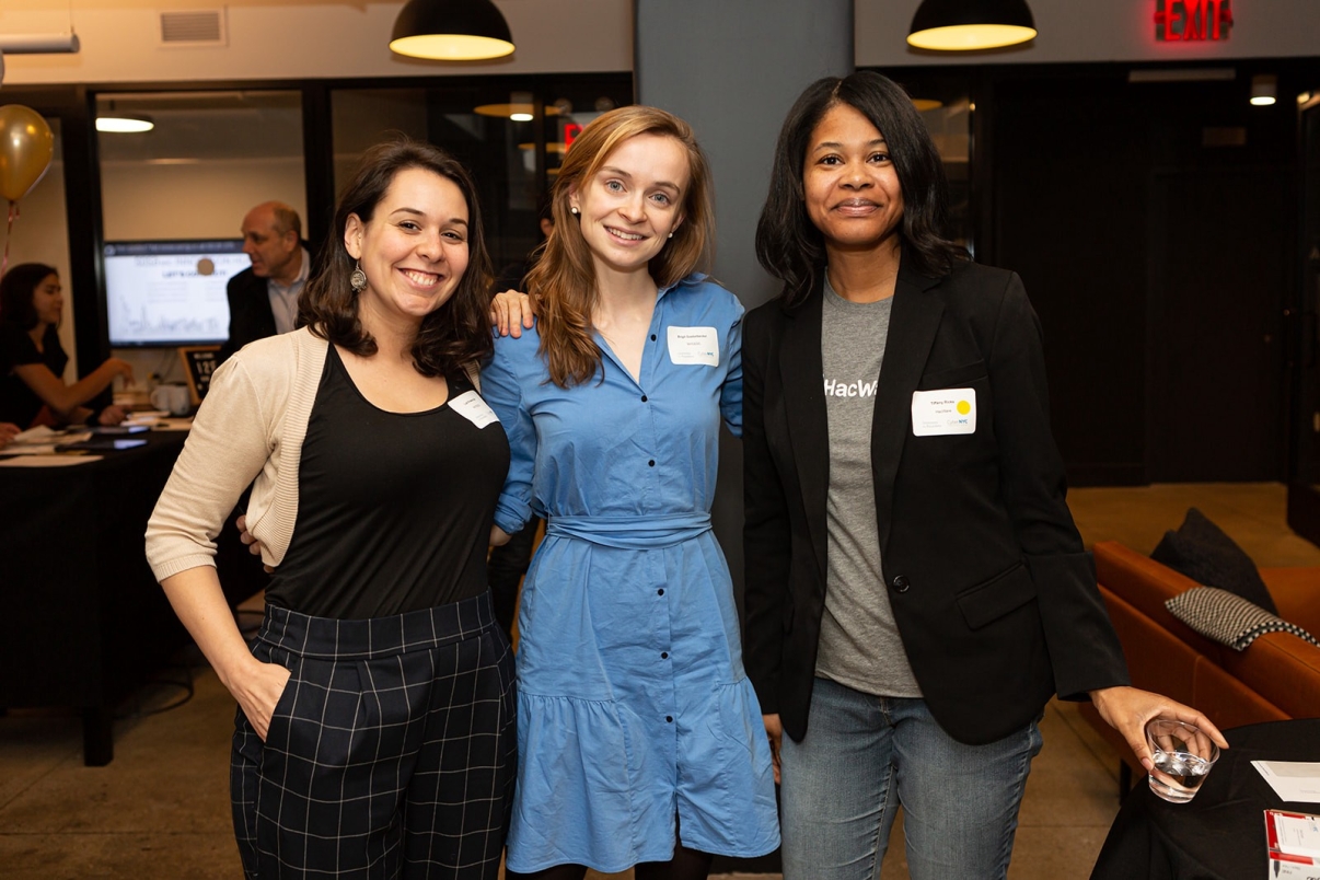 Brigit Goebelbacker (NYCEDC), Liat Krawczyk (NYCEDC) and Tiffany Ricks (HacWare) at I2F kick-off event Brigit Goebelbacker (NYCEDC), Liat Krawczyk (NYCEDC) and Tiffany Ricks (HacWare) at I2F kick-off event