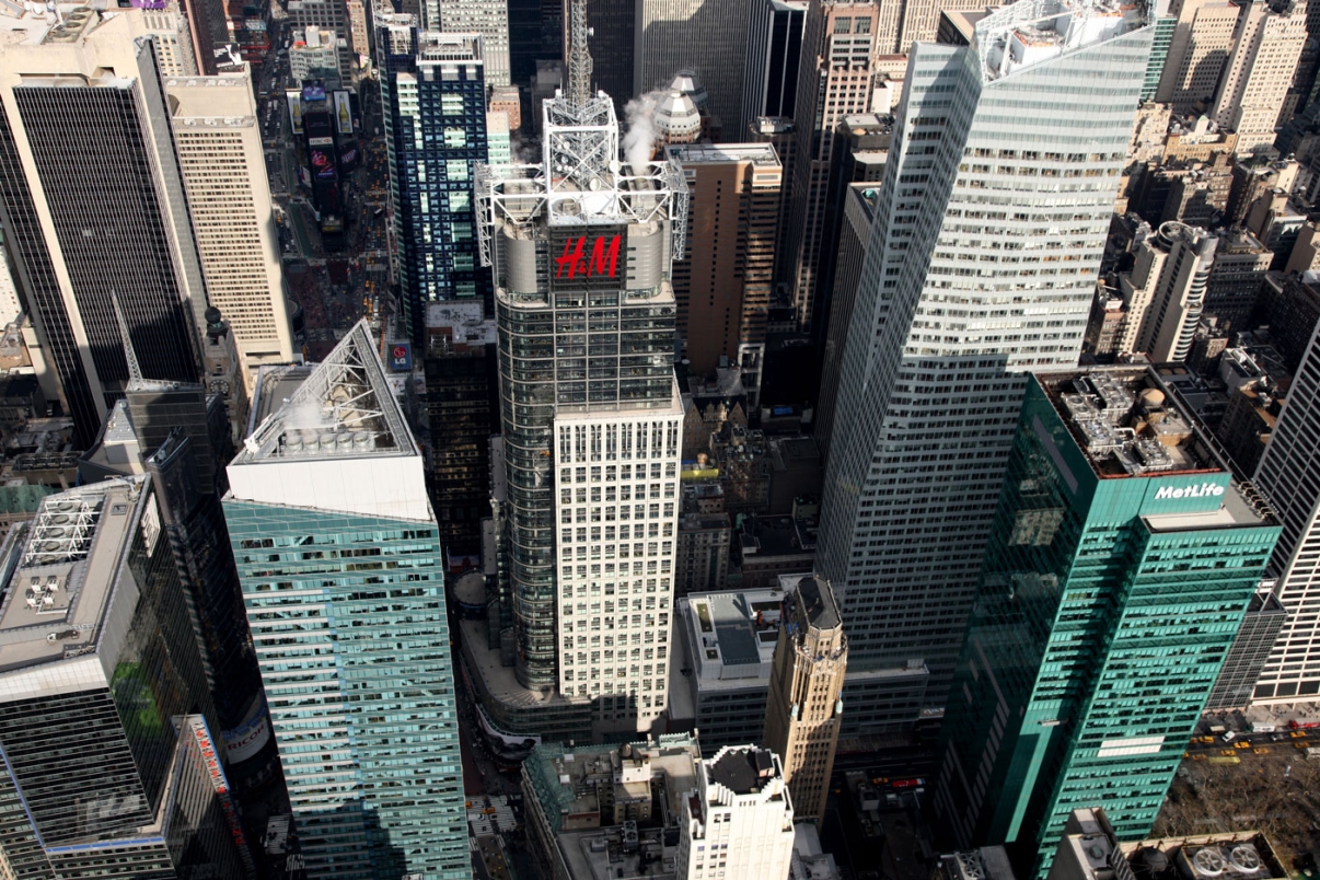 Four Times Square (H&M), former headquarters of Condé Nast, and the first building built as part of the 42nd Street Development Project. Image: The Durst Organization Four Times Square (H&M), former headquarters of Condé Nast, and the first building built as part of the 42nd Street Development Project. Image: The Durst Organization