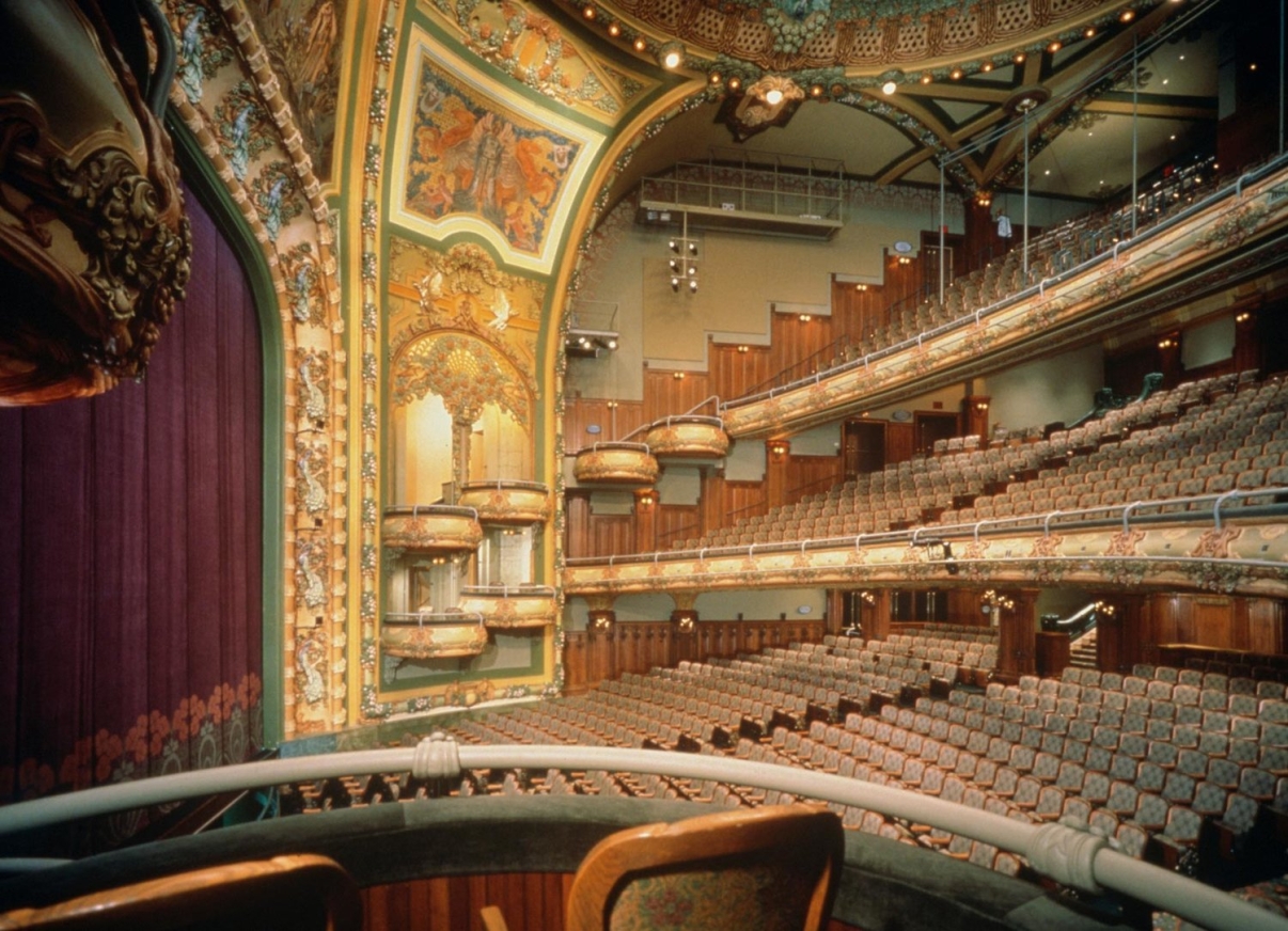 View from the box seats at the fully restored New Amsterdam Theatre. Image: The Walt Disney Corporation.