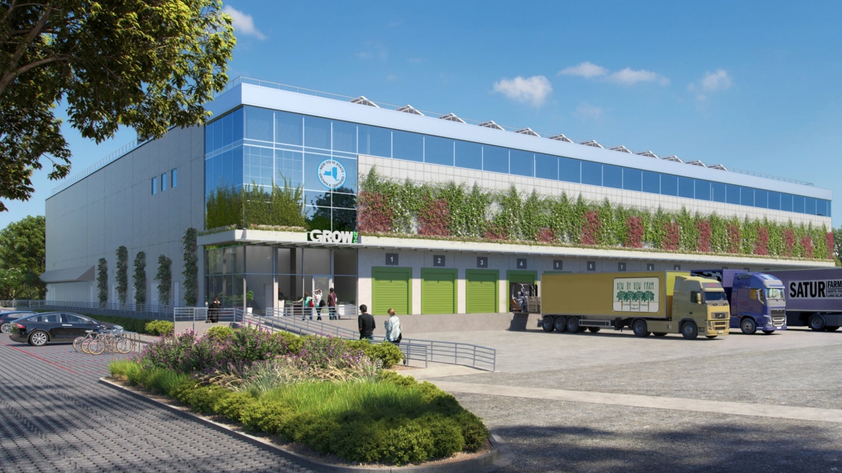 Rendering of GrowNYC State Regional Food Hub in the Bronx