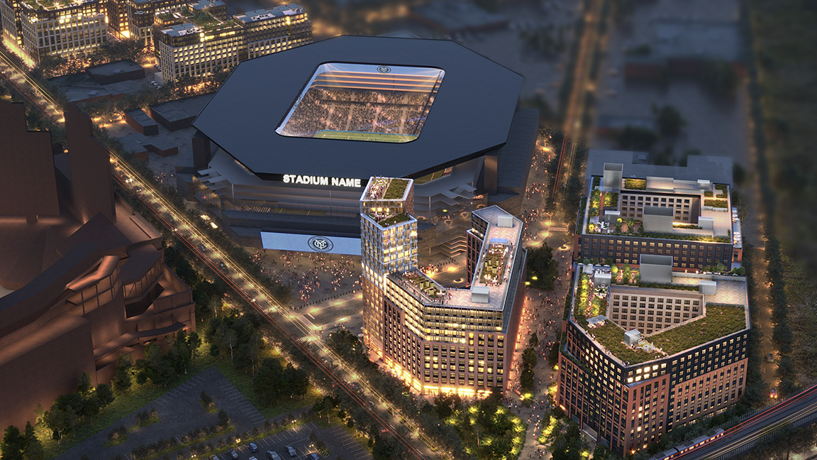 Conceptual rendering of Mayor Adams’ vision for Willets Point. Image: S9 Architecture. Conceptual rendering of Mayor Adams’ vision for Willets Point. Image: S9 Architecture.