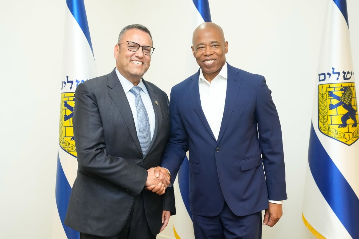 Eric Adams and the Mayor of Jerusalem