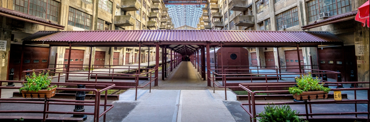 Brooklyn Army Terminal Atrium. Photo by Josh Sterling. Brooklyn Army Terminal Atrium. Photo by Josh Sterling.