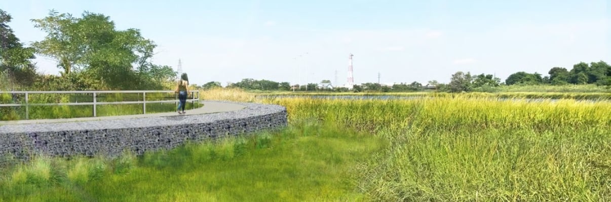 Rendering of Raised Shorelines: Old Howard Beach &amp; Mott Basin initiative